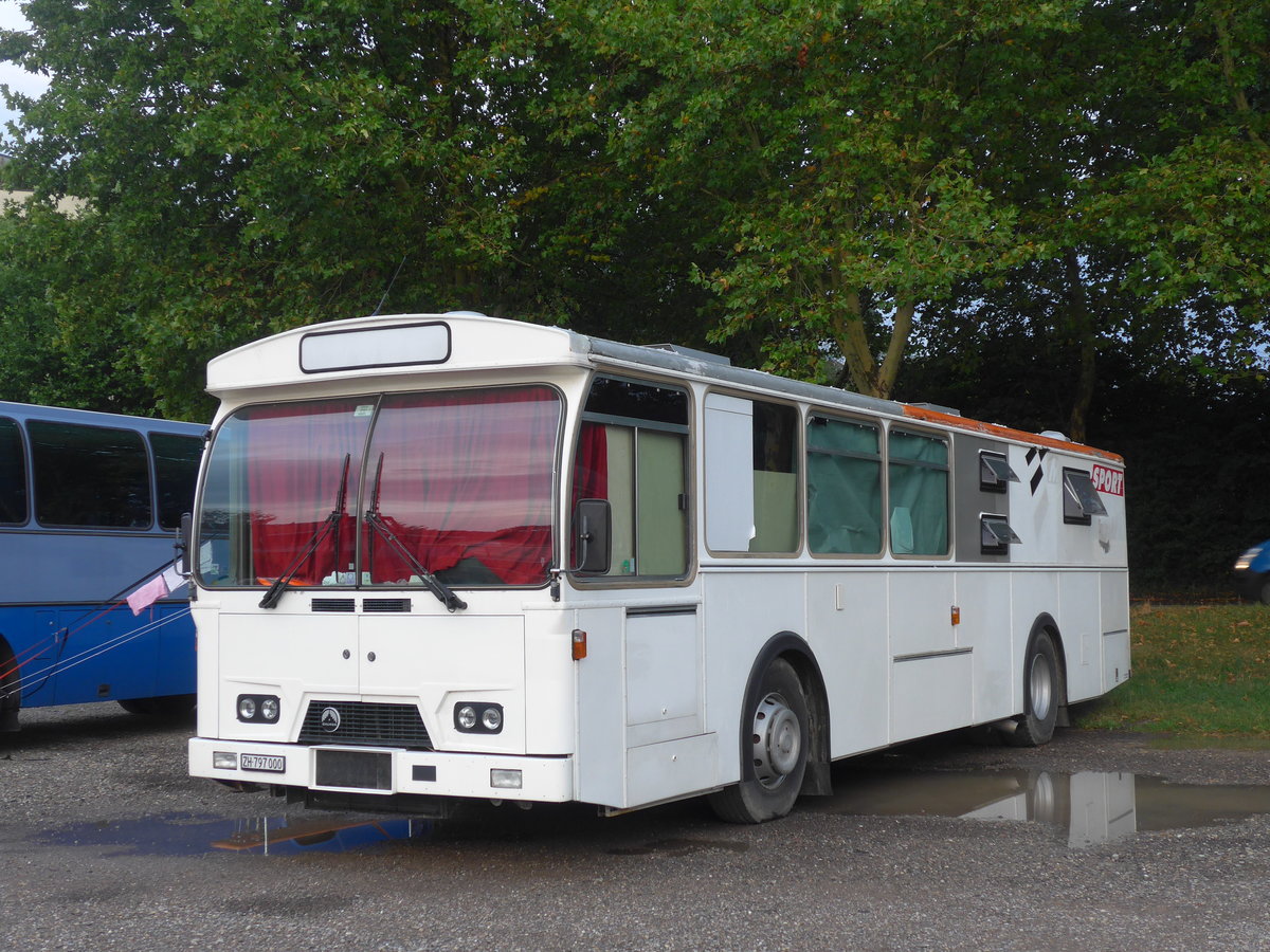 (195'877) - Leutwiler, Mettmenstetten - ZH 797'000 - Saurer/Hess (ex Blttler, Maisprach; ex BGU Grenchen Nr. 12) am 17. August 2018 in Wettingen, Zirkuswiese