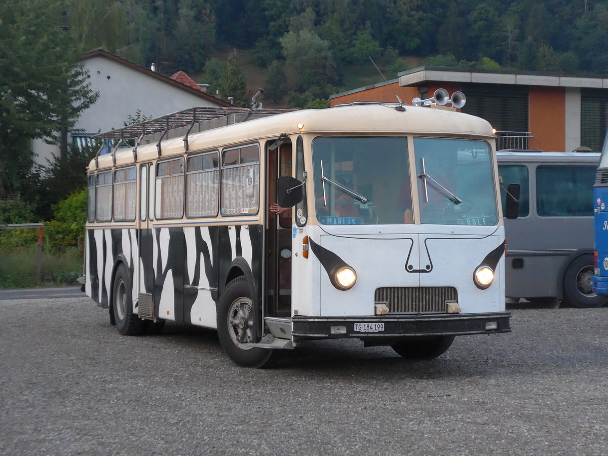 (195'942) - Kndig, Affeltrangen - TG 184'199 - FBW/R&J (ex P 25'505; ex P 22'304) am 17. August 2018 in Wettingen, Zirkuswiese