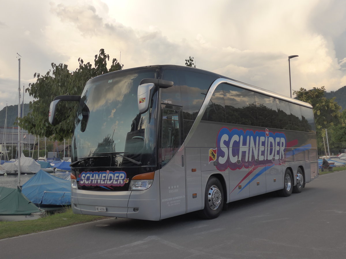 (196'185) - Schneider, Kirchberg - BE 4334 - Setra am 23. August 2018 in Thun, Strandbad