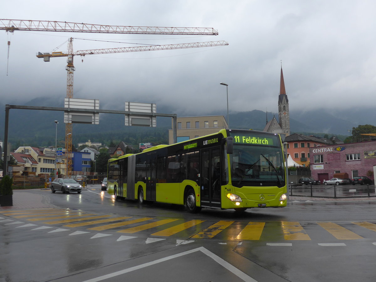 (196'305) - LBA Vaduz - Nr. 60/FL 39'860 - Mercedes am 1. September 2018 beim Bahnhof Schaan