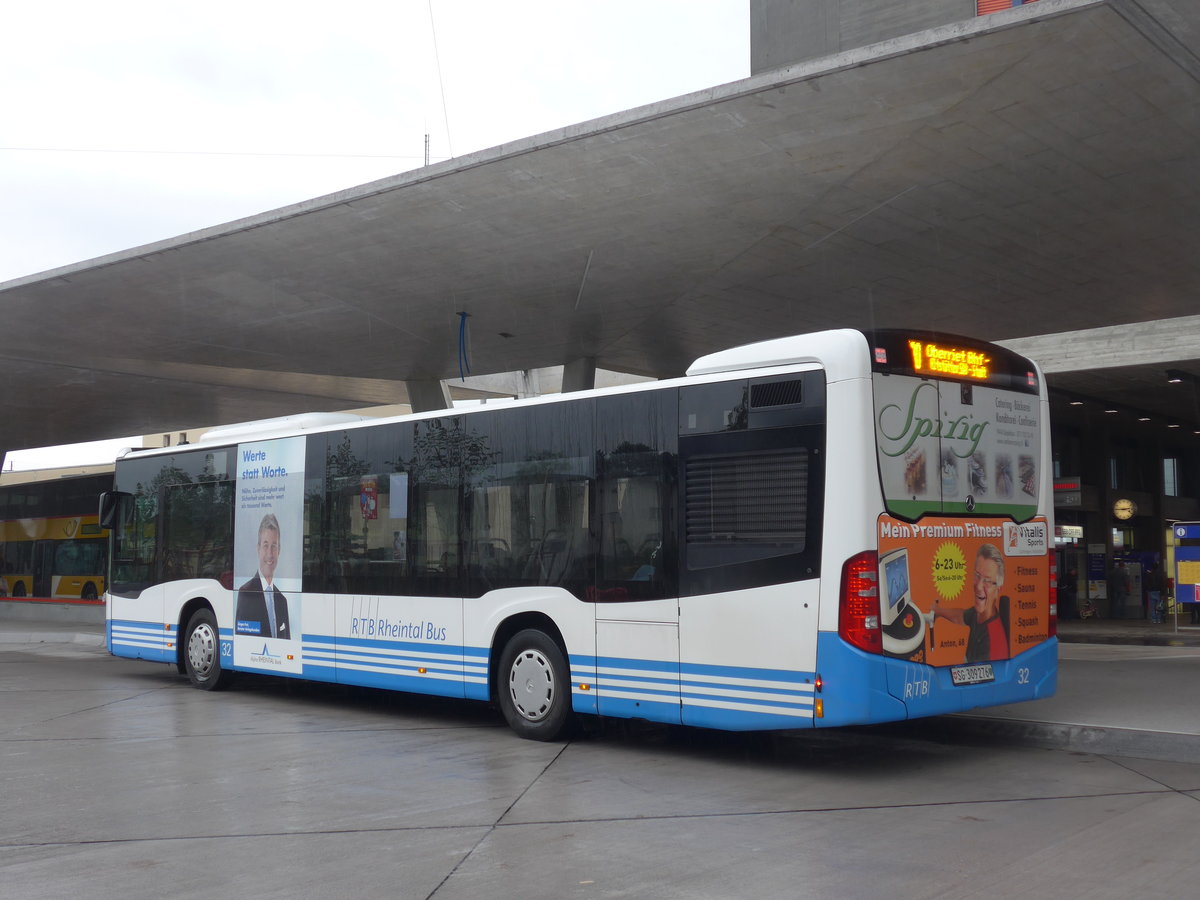 (196'314) - RTB Altsttten - Nr. 32/SG 309'276 - Mercedes am 1. September 2018 beim Bahnhof Buchs