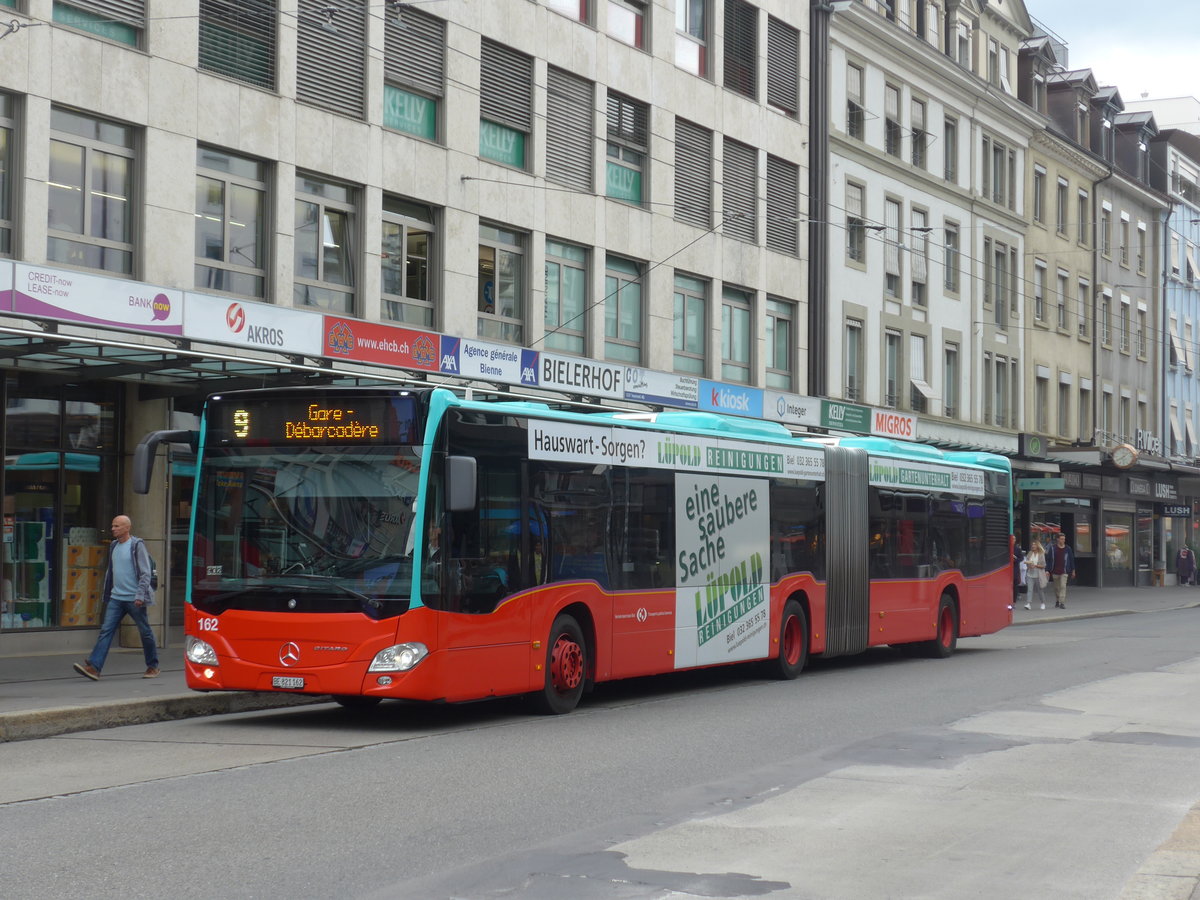 (196'503) - VB Biel - Nr. 162/BE 821'162 - Mercedes am 3. September 2018 in Biel, Guisanplatz