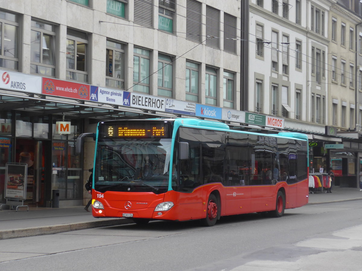 (196'523) - VB Biel - Nr. 194/BE 821'194 - Mercedes am 3. September 2018 in Biel, Guisanplatz