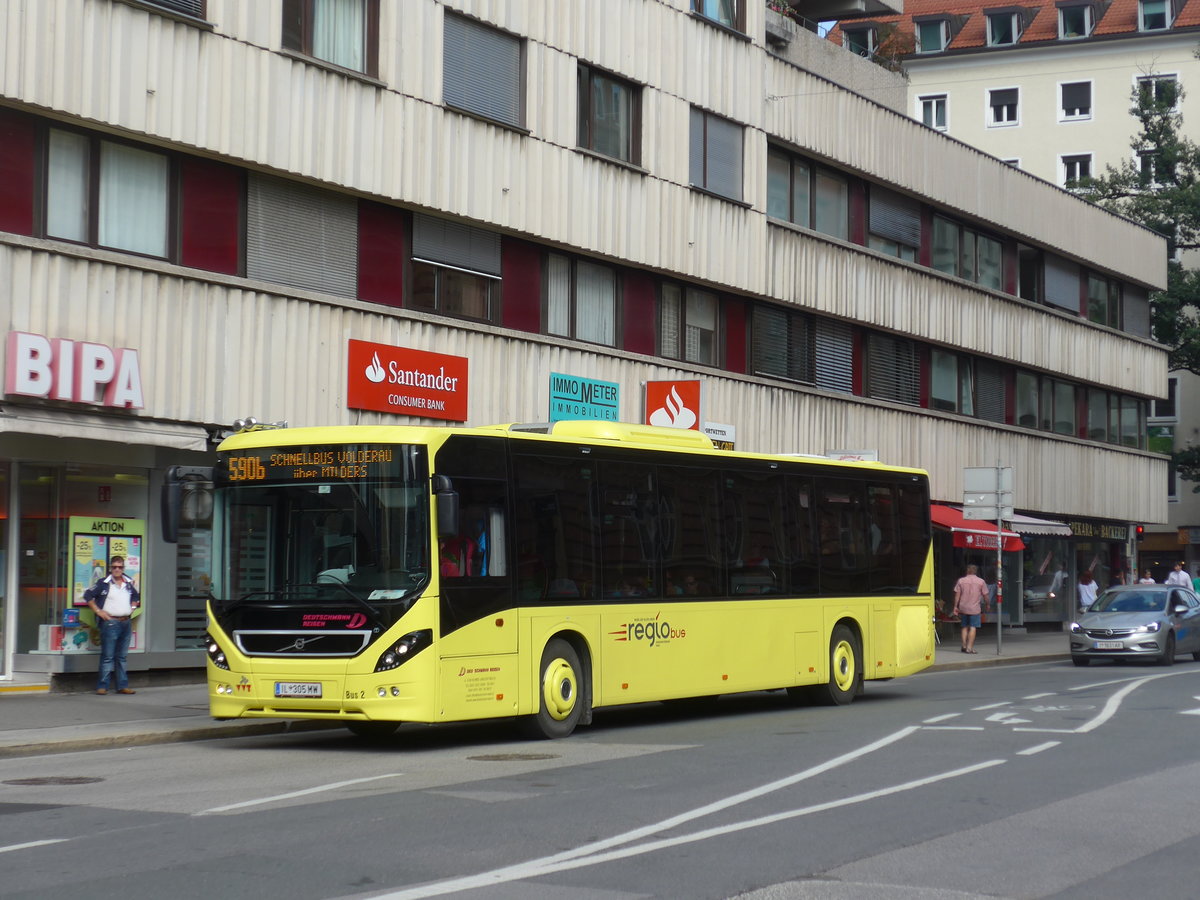 (196'716) - Deutschmann, Fulpmes - Nr. 2/IL 305 MW - Volvo am 10. September 2018 in Innsbruck, Brixner Strasse