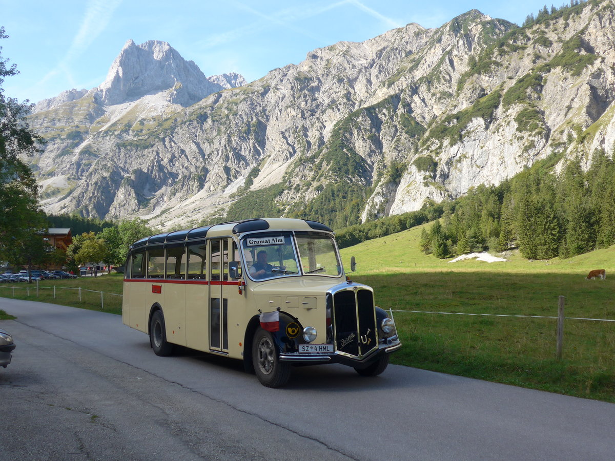 (196'751) - Wll, Maurach - SZ 4 HML - Berna/Gangloff (ex Rapold, CH-Neuhausen; ex Spring, CH-Schwenden; ex Kunz, CH-Schwenden) am 11. September 2018 auf der Gramai Alm