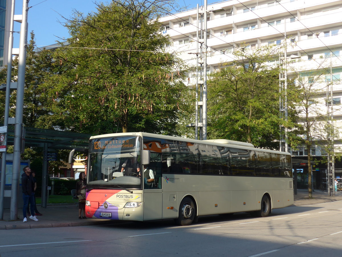 (197'059) - PostBus - BD 13'818 - Mercedes am 13. September 2018 beim Bahnhof Salzburg