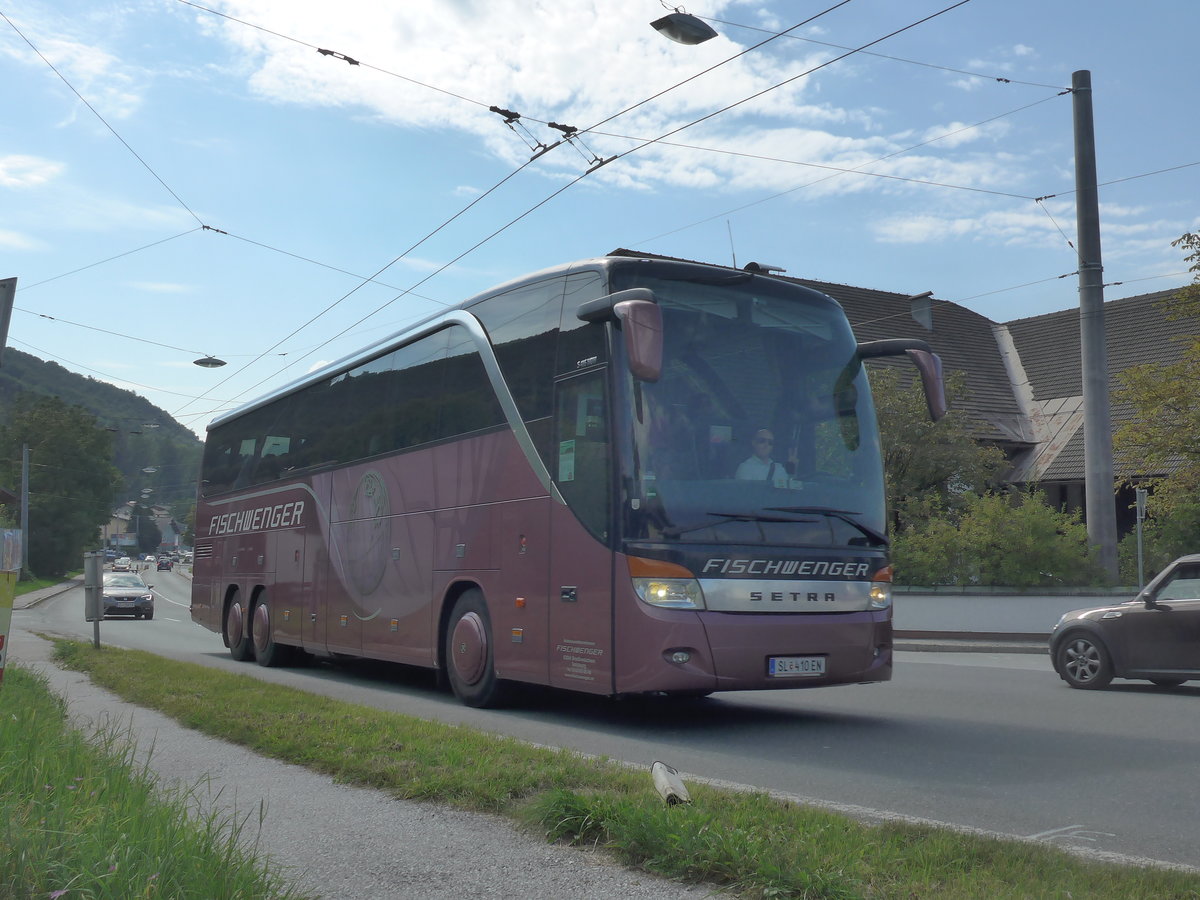 (197'201) - Fischwenger, Strasswalchen - SL 410 EN - Setra am 13. September 2018 in Mayrwies, Daxluegstrasse