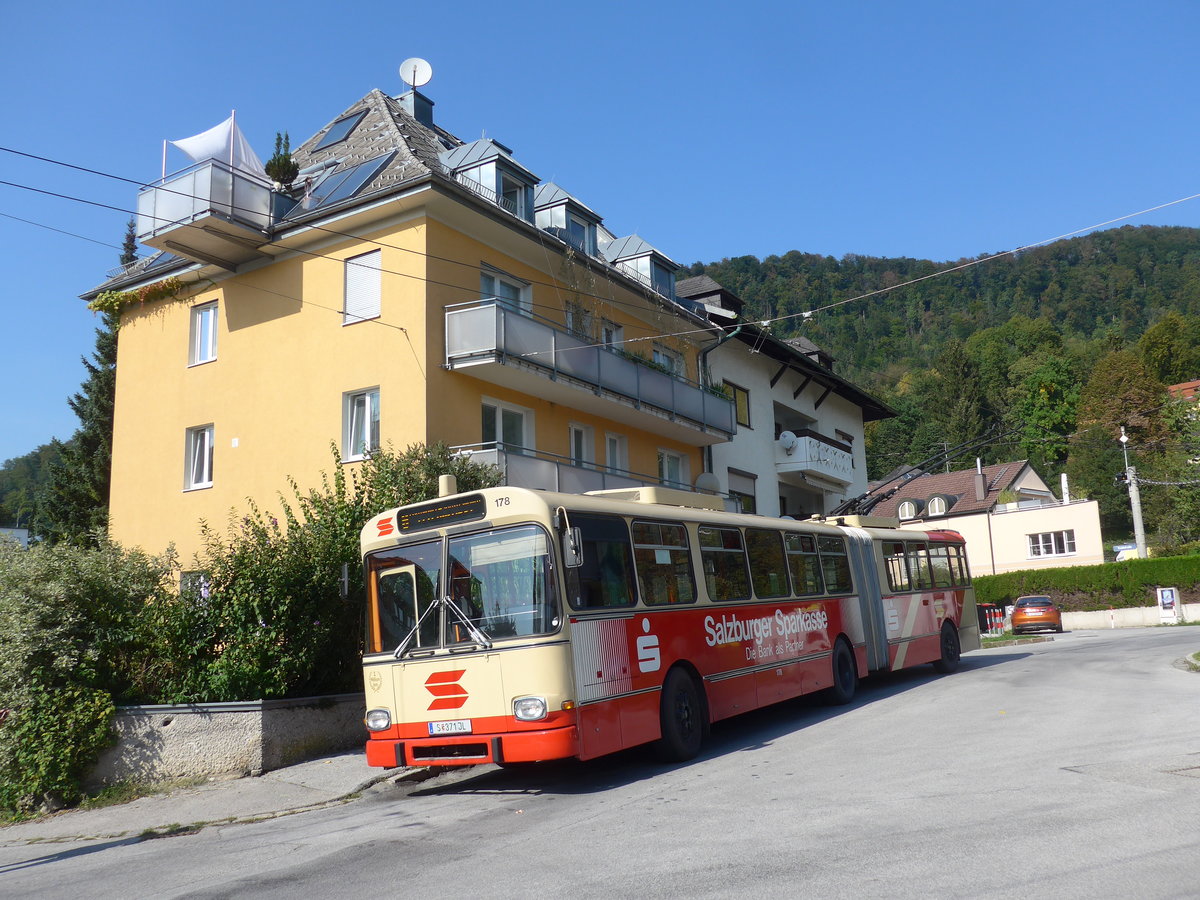 (197'279) - SSV Salzburg (POS) - Nr. 178/S 371 JL - Grf&Stift Gelenktrolleybus am 13. September 2018 in Salzburg, Ludwig-Schmederer-Platz
