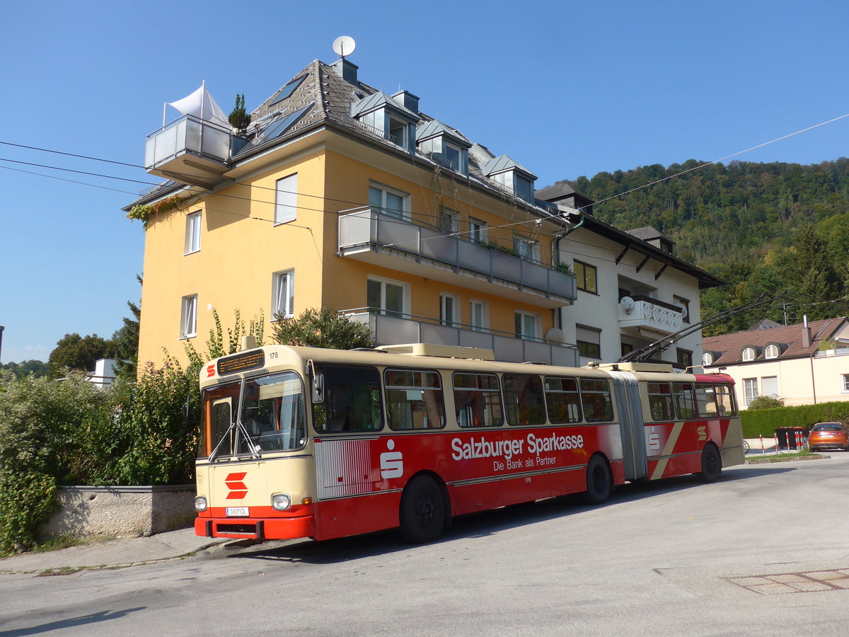 (197'280) - SSV Salzburg (POS) - Nr. 178/S 371 JL - Grf&Stift Gelenktrolleybus am 13. September 2018 in Salzburg, Ludwig-Schmederer-Platz