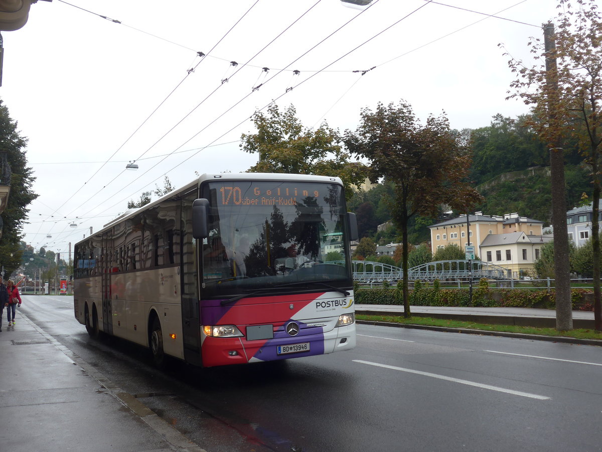 (197'516) - PostBus - BD 13'946 - Mercedes am 14. September 2018 in Salzburg, Mozartsteg