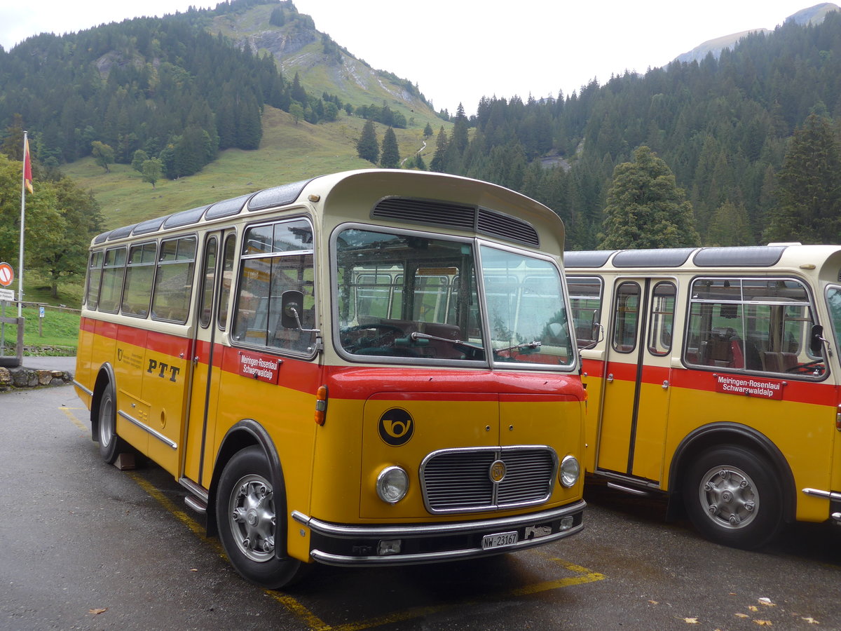 (197'803) - Mller, Ennetmoos - NW 23'167 - FBW/Gangloff (ex Rentsch, Gunten; ex P 23'203; ex P 21'003) am 16. September 2018 auf der Schwarzwaldalp