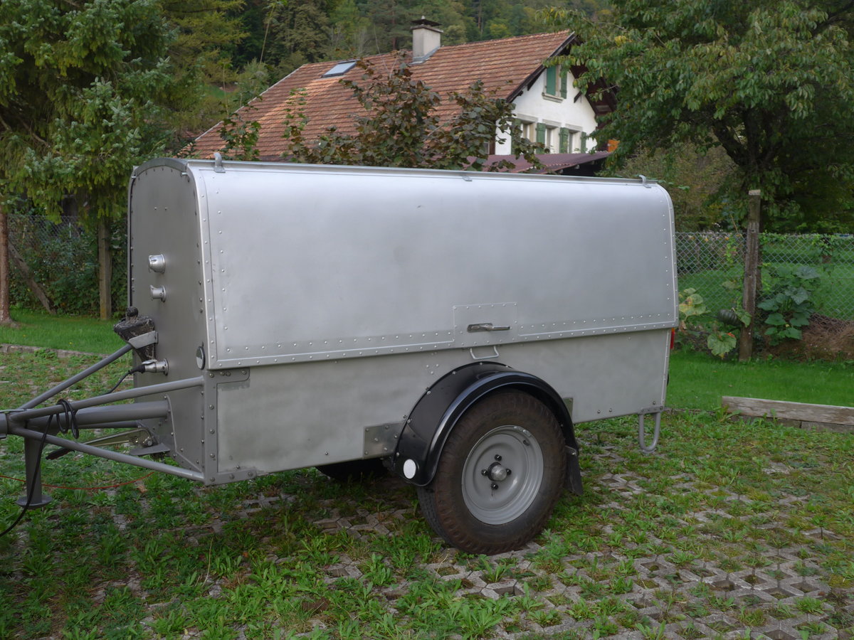 (197'868) - Schmid, Thrishaus - BE 180'888 - Hess Gepckanhnger (ex Schranz, Adelboden; ex Portenier, Adelboden; ex Geiger, Adelboden) am 16. September 2018 in Meiringen, Garage AVG M.