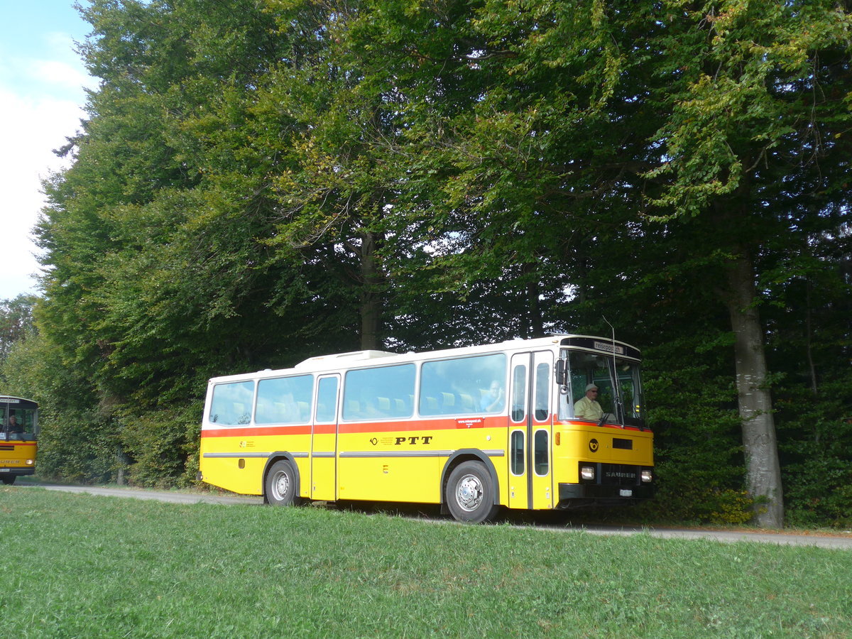 (198'005) - Bernair, Mnsingen - BE 651'182 - Saurer/Tscher (ex Schebath, Lauerz; ex Albin, Fllanden; ex Heim, Flums) am 30. September 2018 in Wasen, Huttwilstrasse