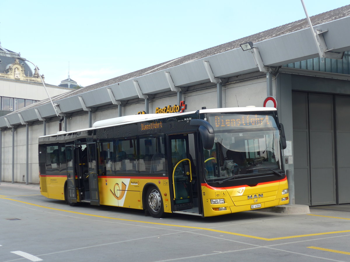 (198'111) - Steiner, Ortschwaben - Nr. 13/BE 47'894 - MAN am 7. Oktober 2018 in Bern, Postautostation