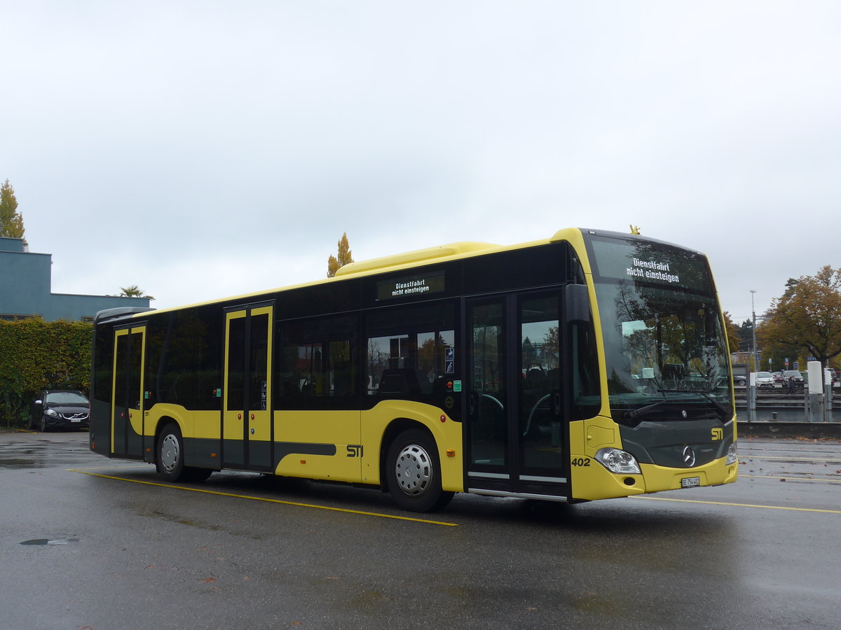 (198'990) - STI Thun - Nr. 402/BE 754'402 - Mercedes am 28. Oktober 2018 bei der Schifflndte Thun