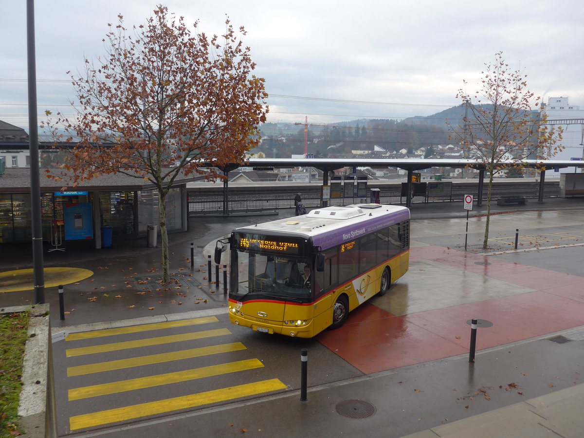 (199'530) - Schmidt, Oberbren - SG 304'021 - Solaris am 24. November 2018 beim Bahnhof Uzwil