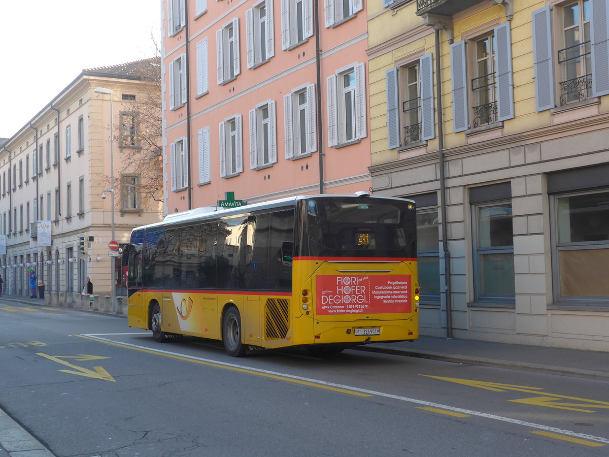 (199'684) - AutoPostale Ticino - Nr. 551/TI 326'901 - Volvo am 7. Dezember 2018 in Lugano, Centro