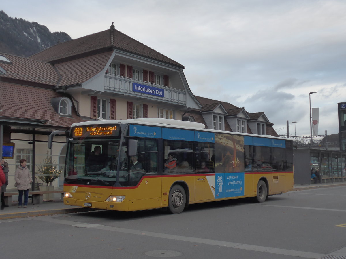 (199'881) - PostAuto Bern - BE 610'539 - Mercedes (ex BE 700'281; ex Schmocker, Stechelberg Nr. 2) am 8. Dezember 2018 beim Bahnhof Interlaken Ost