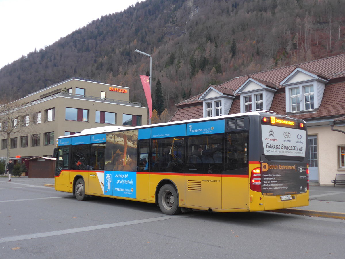 (199'882) - PostAuto Bern - BE 610'539 - Mercedes (ex BE 700'281; ex Schmocker, Stechelberg Nr. 2) am 8. Dezember 2018 beim Bahnhof Interlaken Ost