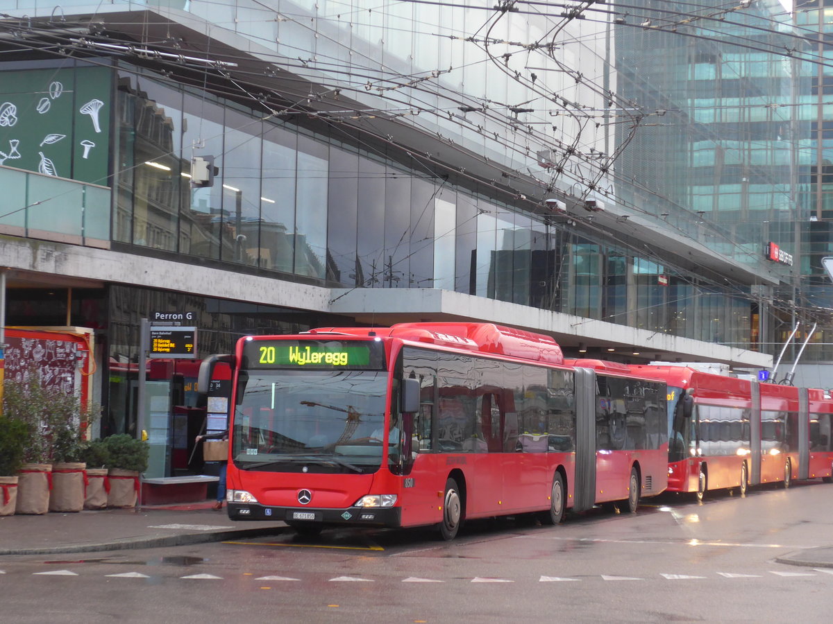 (199'949) - Bernmobil, Bern - Nr. 850/BE 671'850 - Mercedes am 10. Dezember 2018 beim Bahnhof Bern