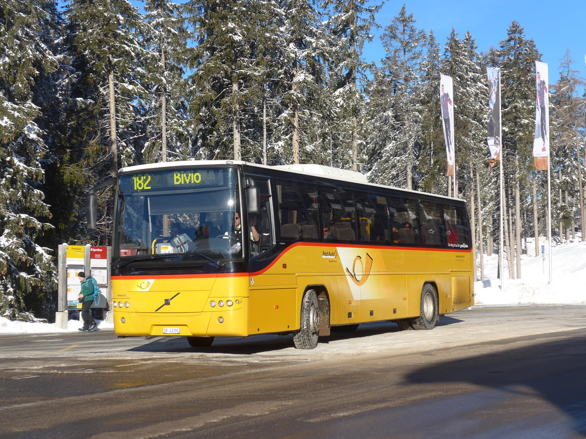 (200'286) - Demarmels, Salouf - GR 43'390 - Volvo (ex PostAuto Graubnden) am 26. Dezember 2018 in Lenzerheide, Clavadoiras