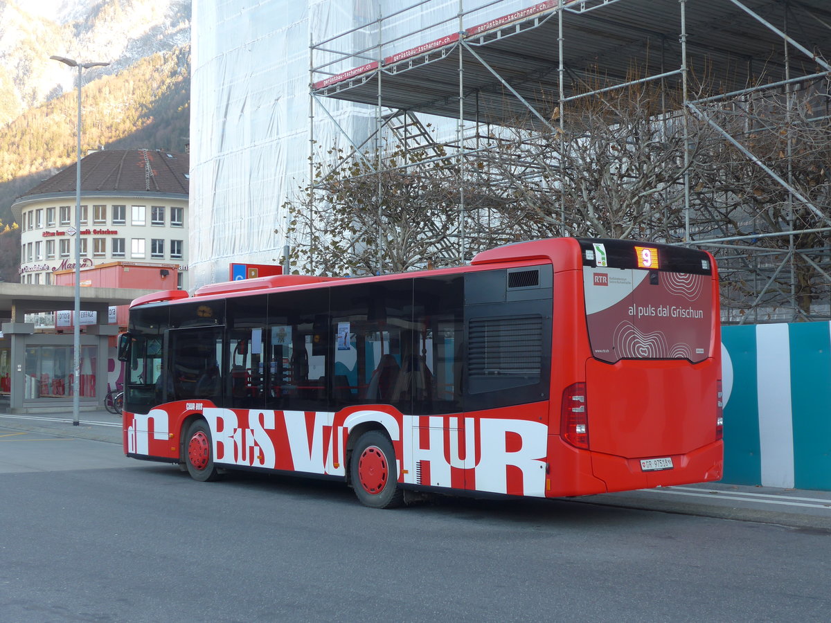 (200'322) - SBC Chur - Nr. 18/GR 97'518 - Mercedes am 26. Dezember 2018 beim Bahnhof Chur