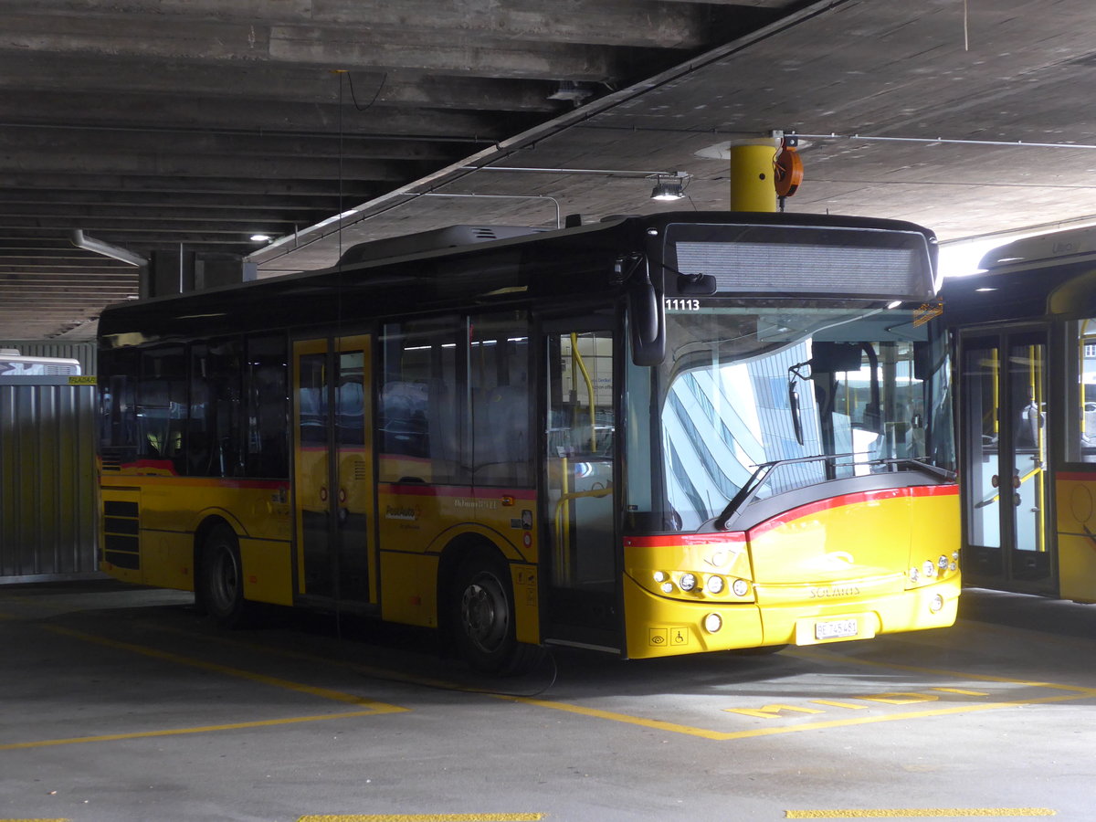 (200'454) - PostAuto Bern - Nr. 481/BE 745'481 - Solaris am 31. Dezember 2018 in Bern, Postautostation