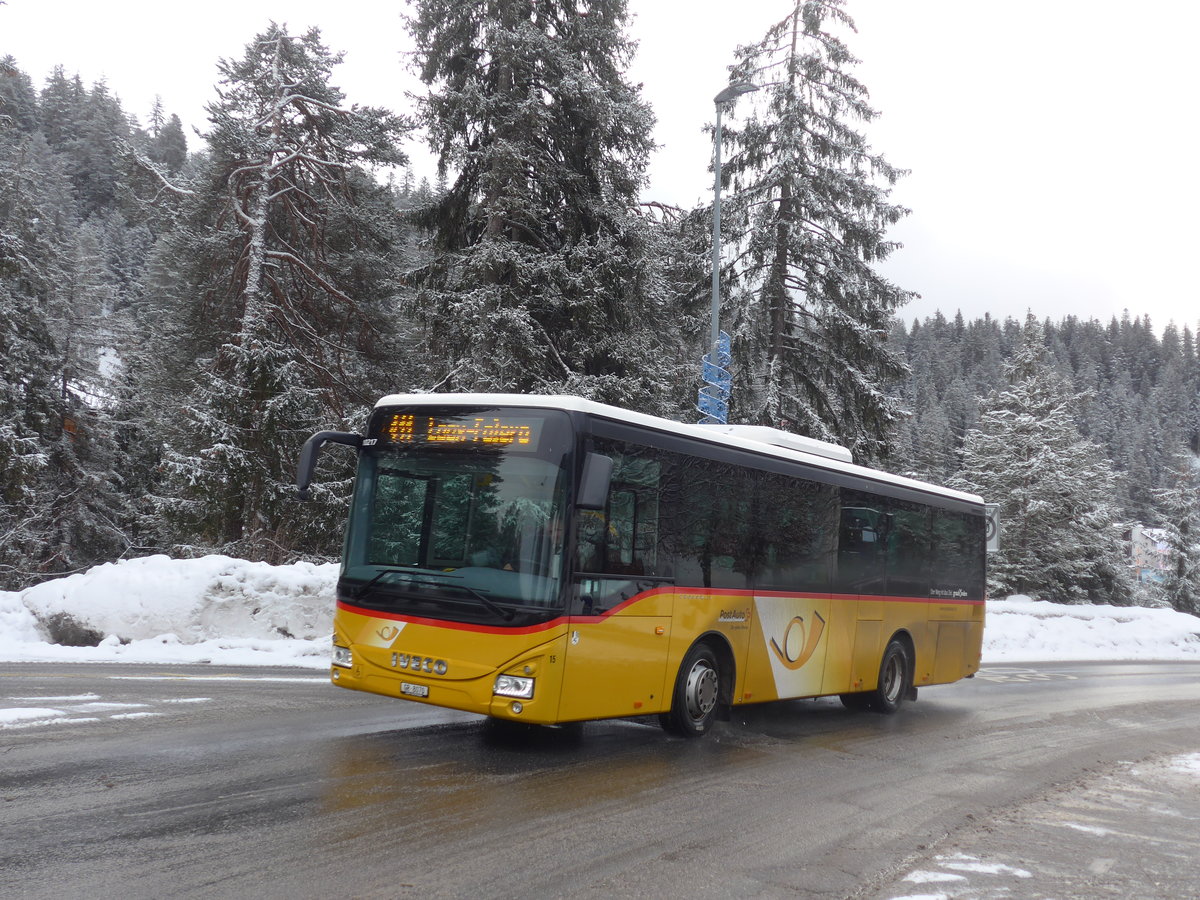 (200'563) - Fontana, Ilanz - Nr. 15/GR 8070 - Iveco (ex Nr. 4; ex Nr. 2) am 2. Januar 2019 in Laax, Bergbahnen 