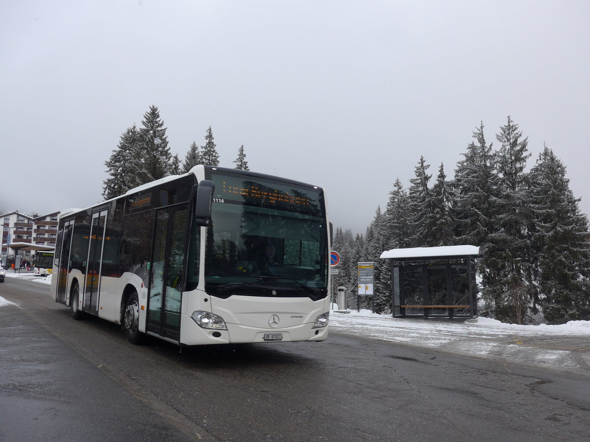 (200'568) - Stuppan, Flims - GR 87'021 - Mercedes am 2. Januar 2019 in Laax, Bergbahnen