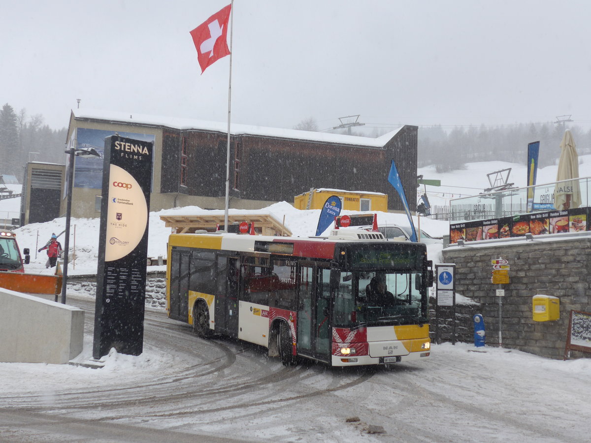 (200'579) - Stuppan, Flims - GR 52'063 - MAN/Gppel am 2. Januar 2019 in Flims, Bergbahnen