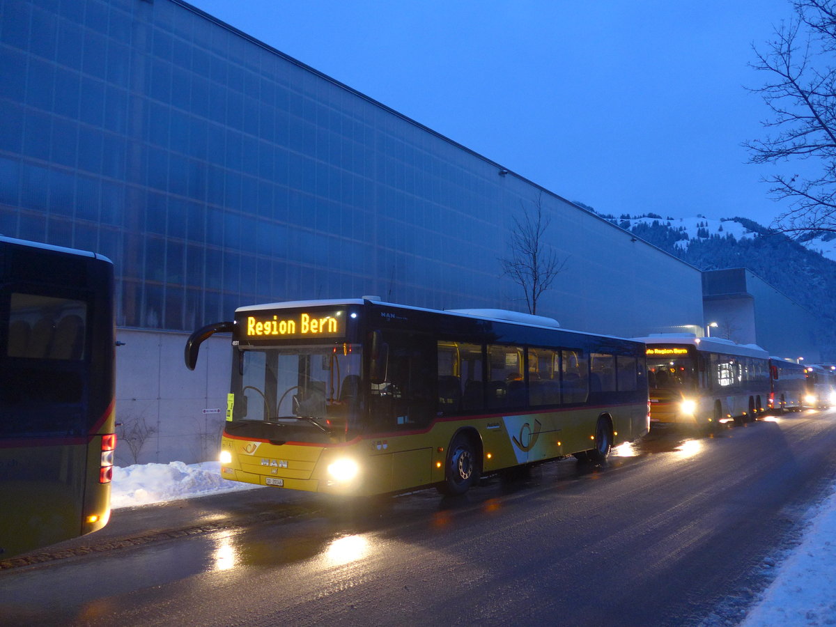 (200'674) - Steiner, Messen - SO 20'146 - MAN (ex SO 157'255) am 12. Januar 2019 beim Bahnhof Frutigen