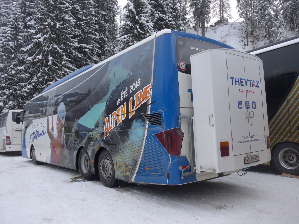 (200'713) - Theytaz, Sion - VS 11'008 - Setra am 12. Januar 2019 in Adelboden, ASB