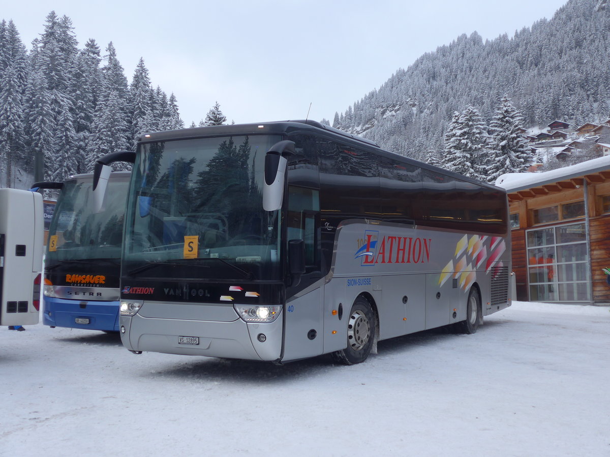 (200'739) - Lathion, Sion - Nr. 40/VS 12'895 - Van Hool am 12. Januar 2019 in Adelboden, ASB