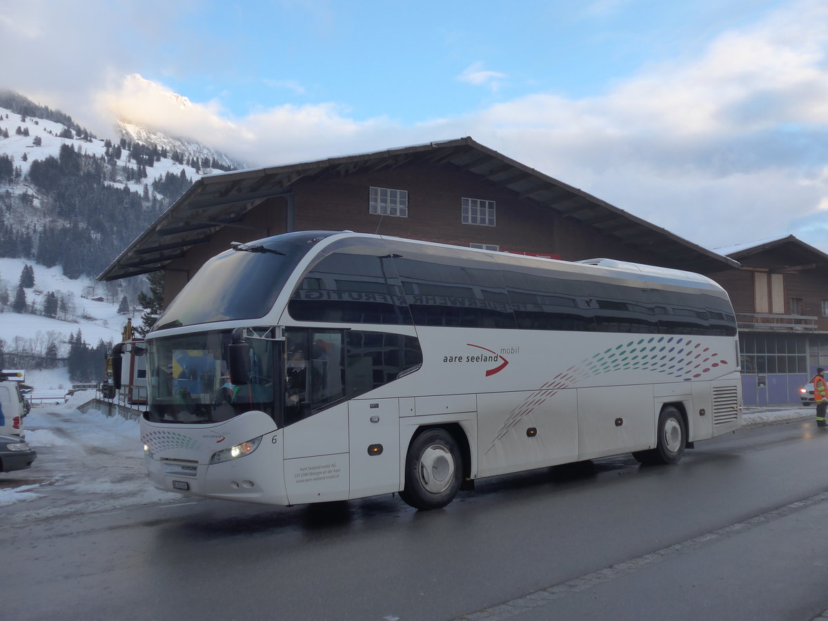 (200'992) - ASm Langenthal - Nr. 6/BE 659'681 - Neoplan am 12. Januar 2019 beim Bahnhof Frutigen