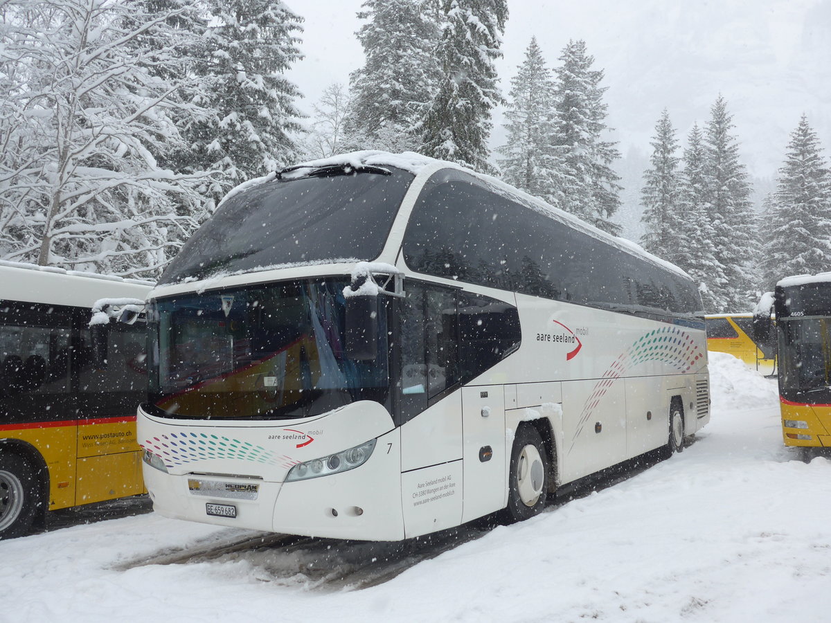 (201'164) - ASm Langenthal - Nr. 7/BE 659'682 - Neoplan am 13. Januar 2019 in Adelboden, Unter dem Birg