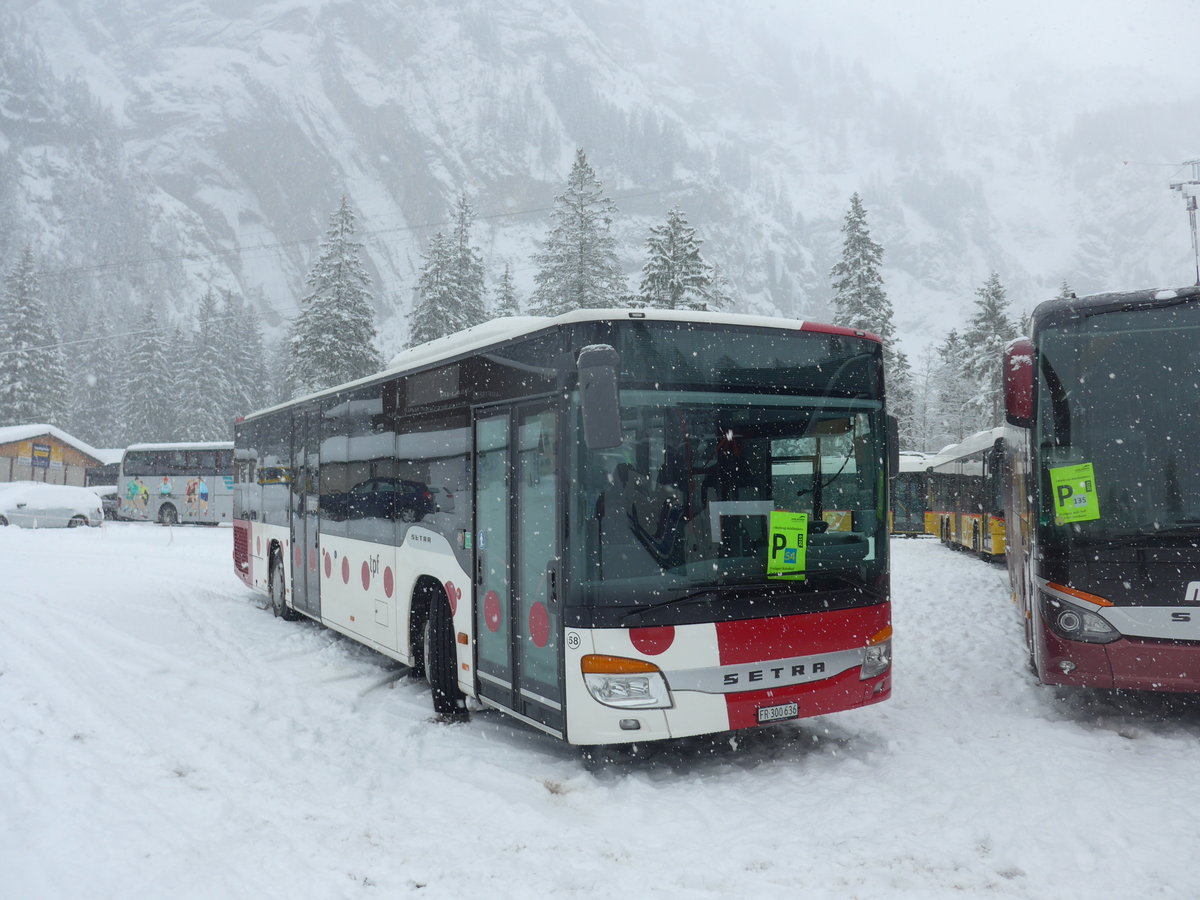 (201'181) - Wieland, Murten - Nr. 58/FR 300'636 - Setra am 13. Januar 2019 in Adelboden, Unter dem Birg