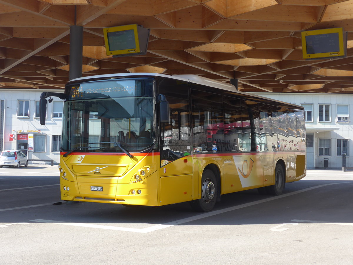 (201'768) - PostAuto Wallis - Nr. 39/VS 471'468 - Volvo am 24. Februar 2019 beim Bahnhof Sion
