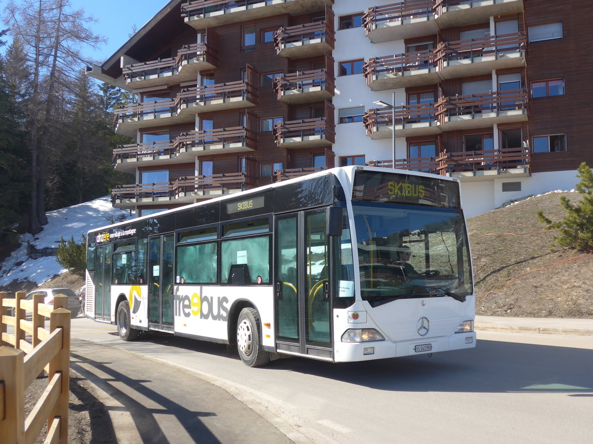 (201'782) - Buchard, Leytron - Nr. 90/VS 243'990 - Mercedes (ex Ryffel, Uster Nr. 69; ex Welti-Furrer, Zrich Nr. 53; ex Frhlich, Zrich Nr. 608) am 24. Februar 2019 in Anzre, Tlcabine