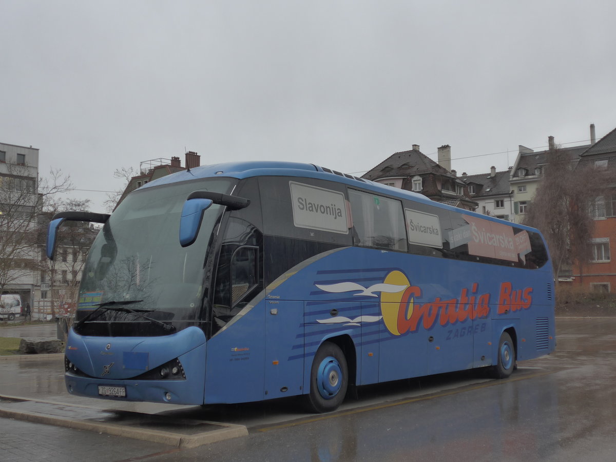 (201'946) - Aus Kroatien: Croatia Bus, Zagreb - ZG 9264-FF - Volvo/Atomic am 4. Mrz 2019 in Zrich, Sihlquai