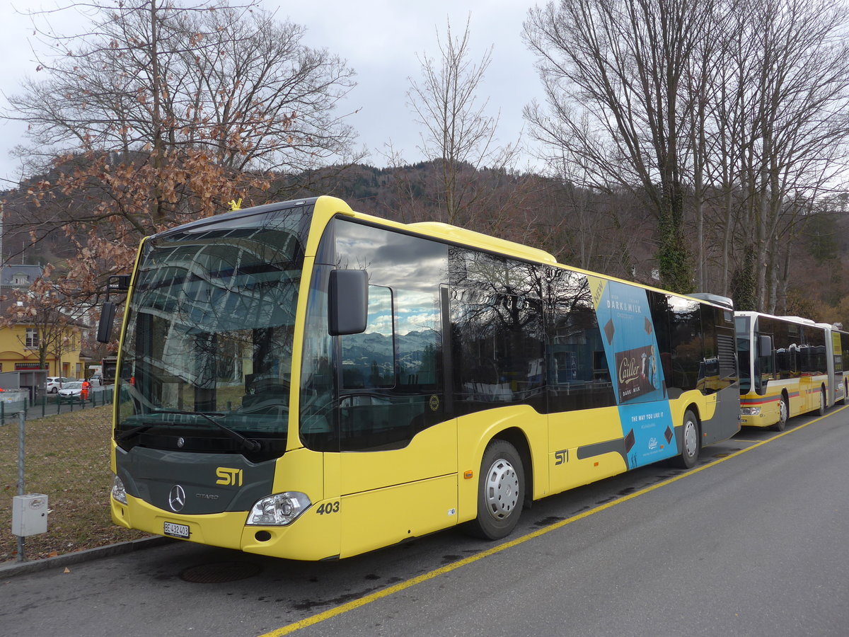 (202'013) - STI Thun - Nr. 403/BE 432'403 - Mercedes am 8. Mrz 2019 bei der Schifflndte Thun