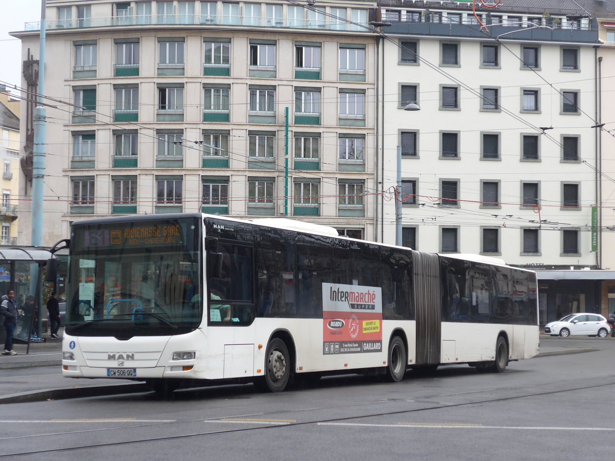 (202'204) - Aus Frankreich: TAC Annemasse - Nr. 1705/CW 506 QQ - MAN (ex Nr. 705) am 11. Mrz 2019 beim Bahnhof Genve