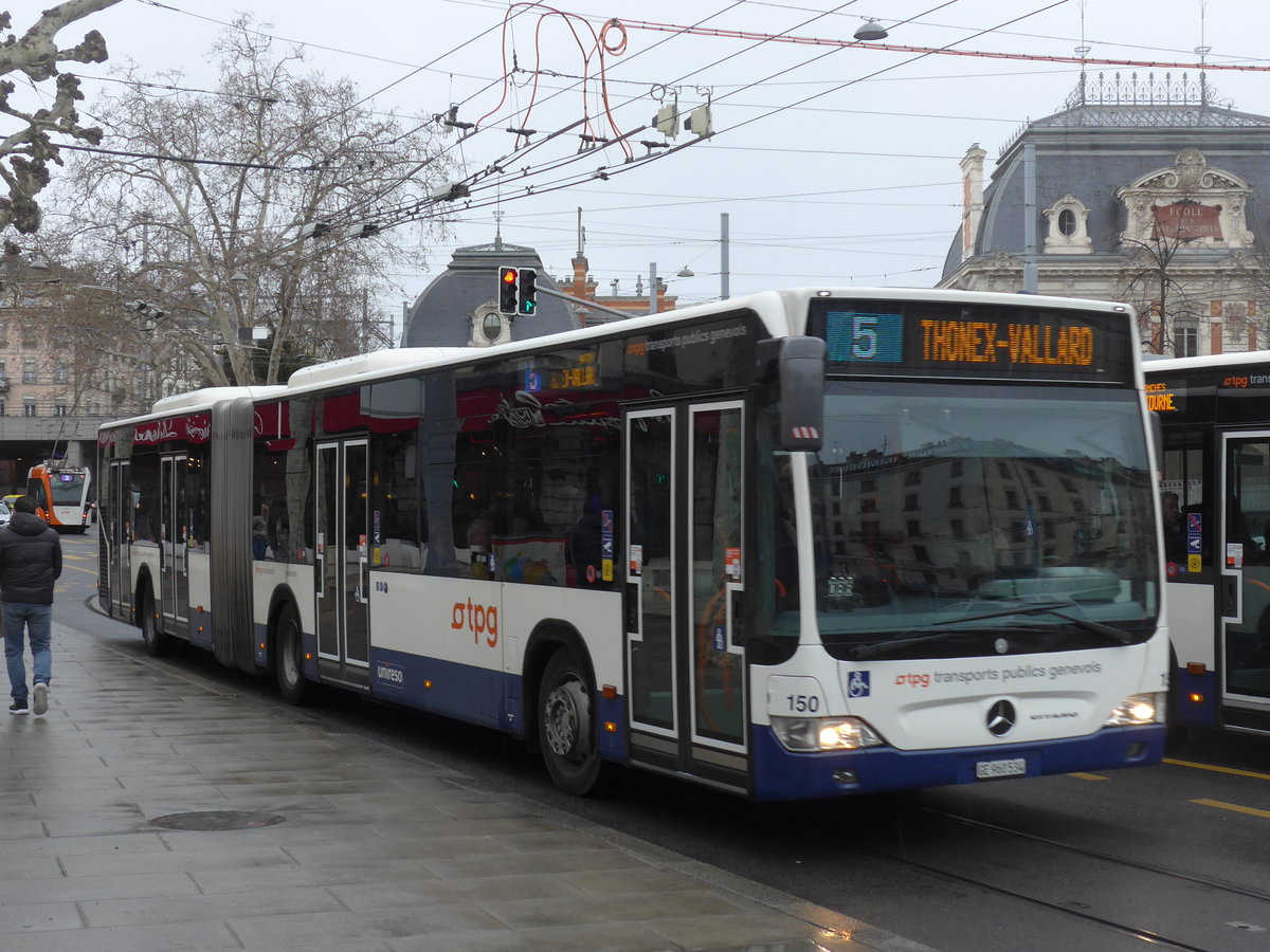 (202'212) - TPG Genve - Nr. 150/GE 960'534 - Mercedes am 11. Mrz 2019 in Genve, Place des Vingt-Deux-Cantons