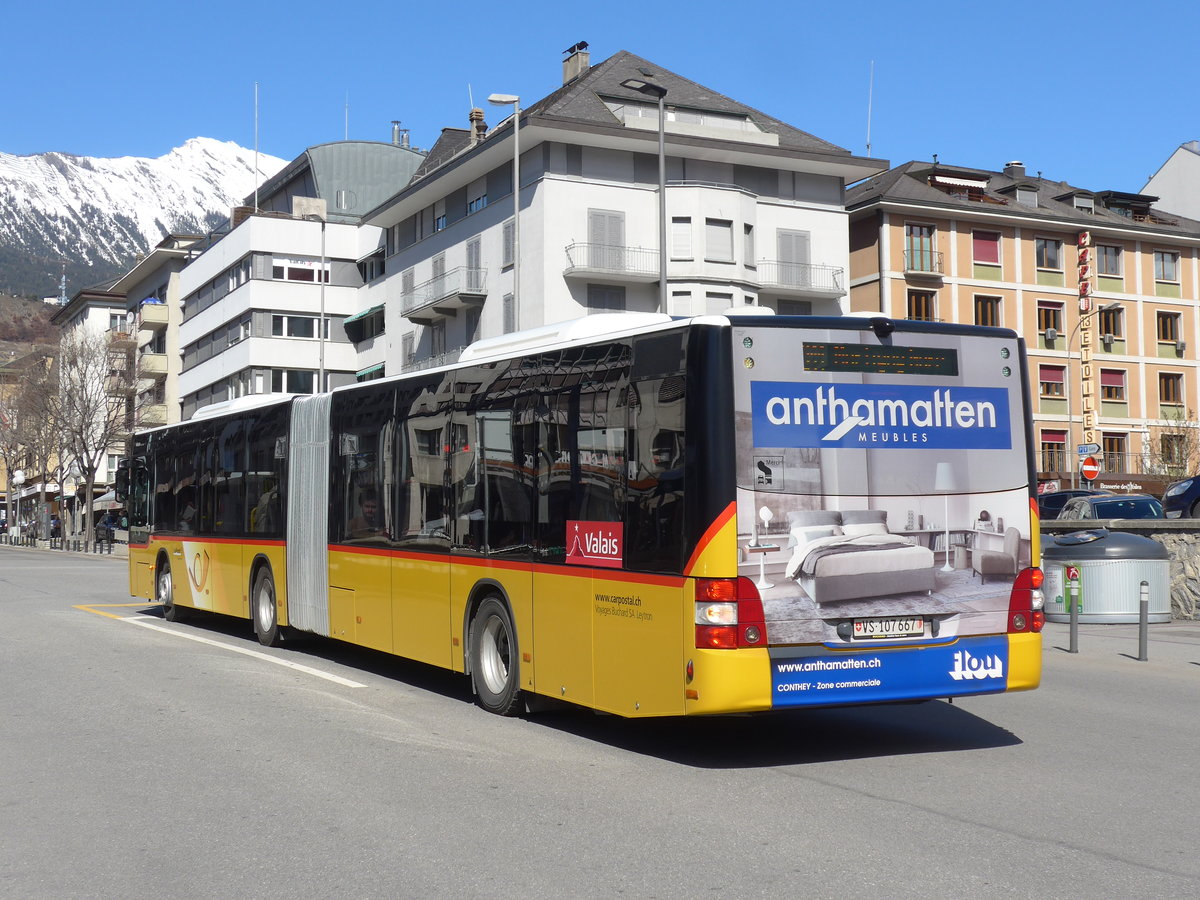 (202'407) - Buchard, Leytron - VS 107'667 - MAN am 16. Mrz 2019 beim Bahnhof Sion