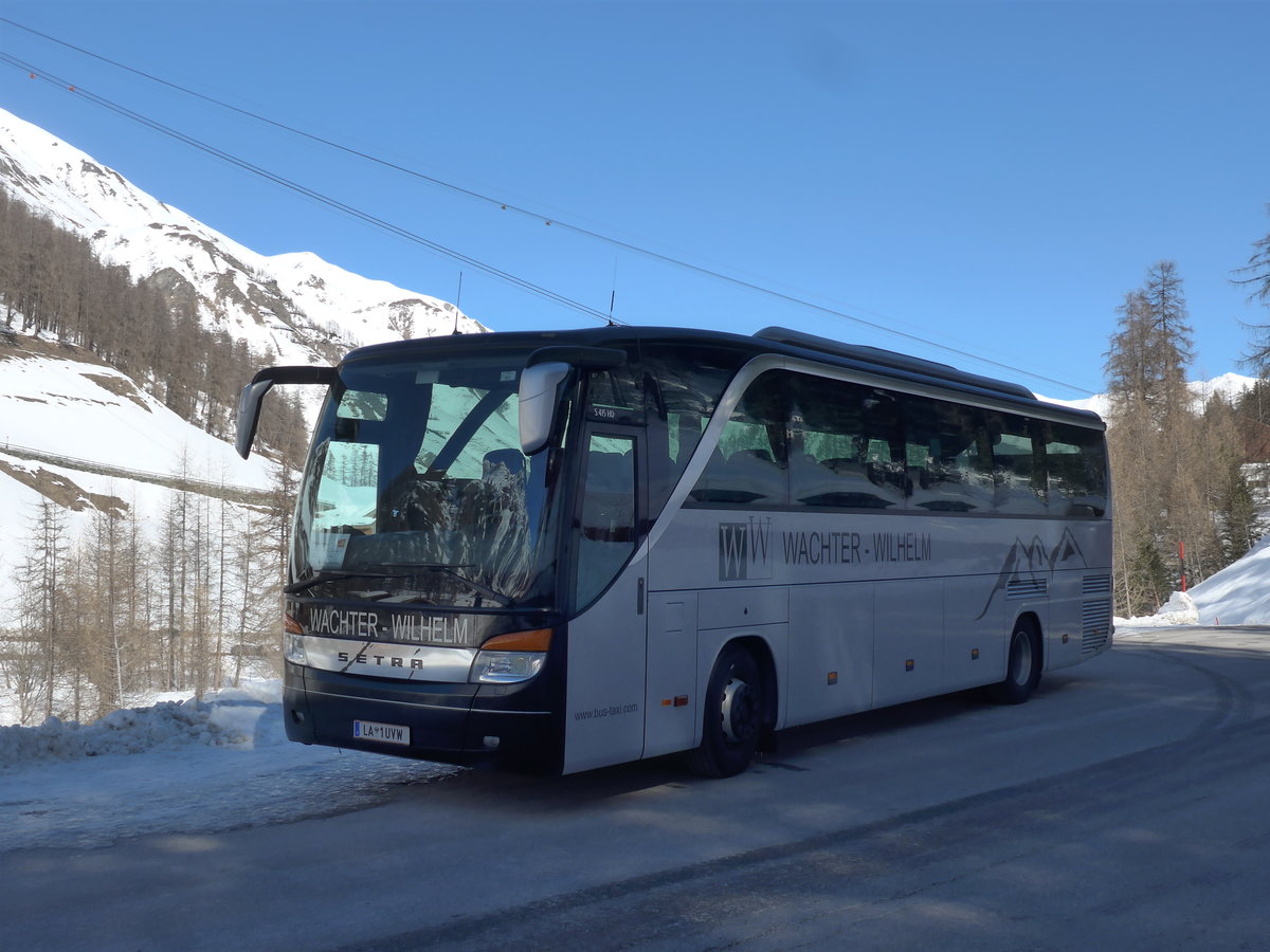 (202'631) - Aus Oesterreich: Wachter-Wilhelm, Pfunds - LA 1 UVW - Setra am 20. Mrz 2019 in Samnaun, Bergbahnen