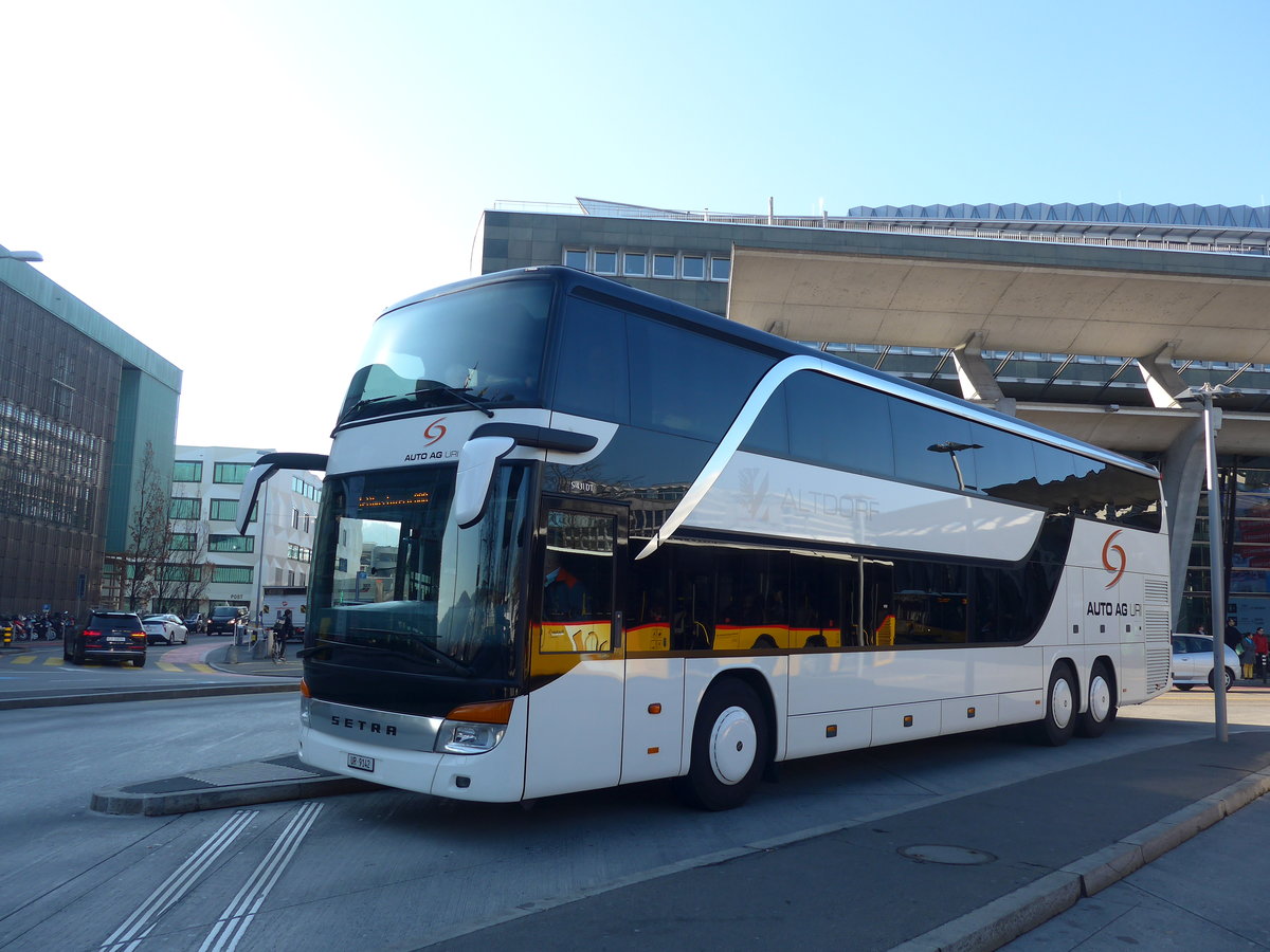 (202'792) - AAGU Altdorf - Nr. 60/UR 9142 - Setra am 22. Mrz 2019 beim Bahnhof Luzern