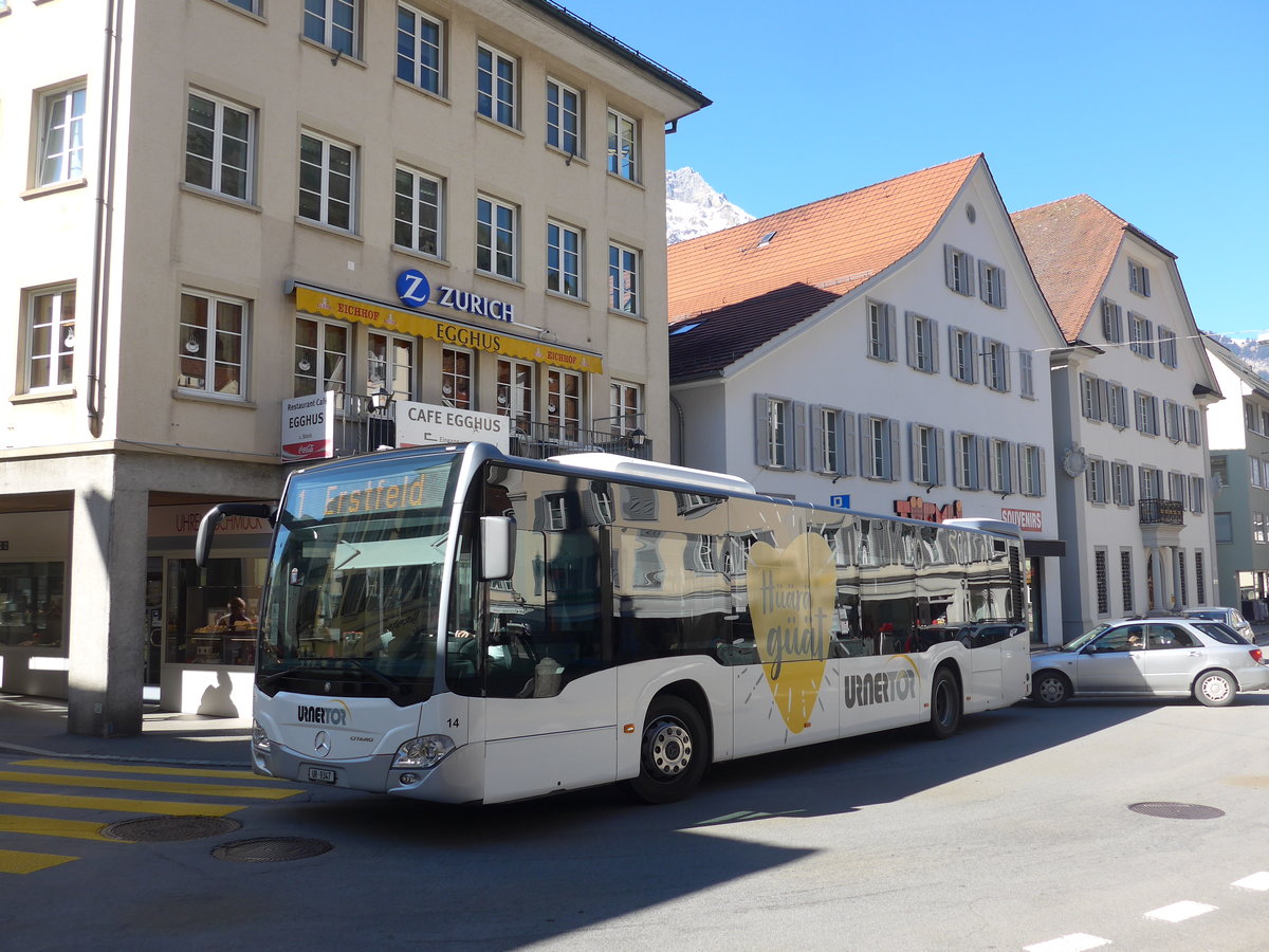 (202'814) - AAGU Altdorf - Nr. 14/UR 9347 - Mercedes am 22. Mrz 2019 in Altdorf, Telldenkaml