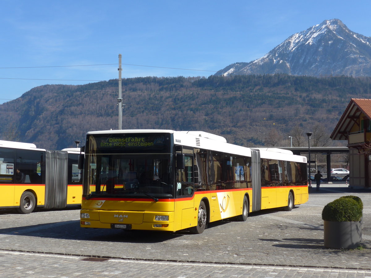 (202'858) - PostAuto Zrich - Nr. 178/ZH 452'290 - MAN am 22. Mrz 2019 beim Bahnhof Alpnachstad