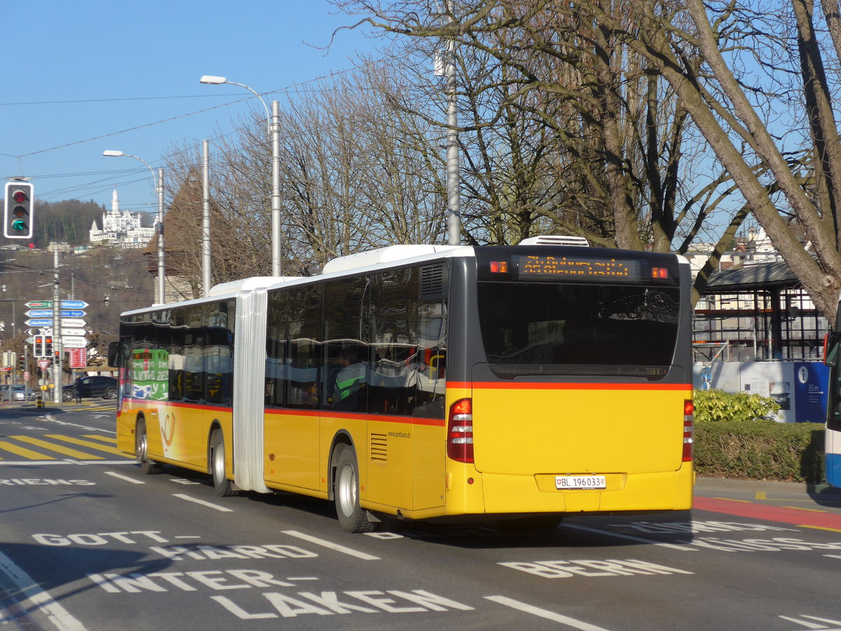 (202'914) - PostAuto Nordschweiz - BL 196'033 - Mercedes am 23. Mrz 2019 beim Bahnhof Luzern