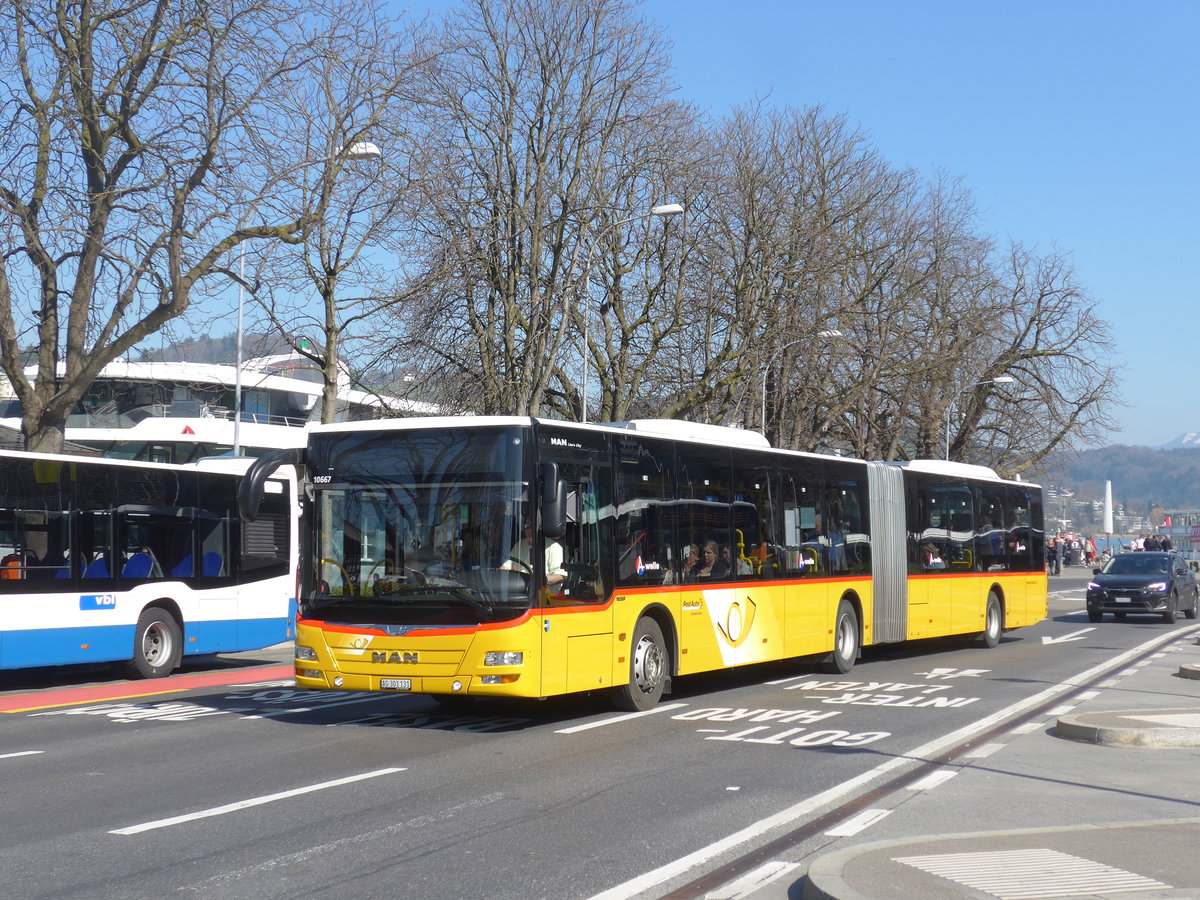 (202'999) - PostAuto Nordschweiz - AG 301'131 - MAN am 23. Mrz 2019 beim Bahnhof Luzern