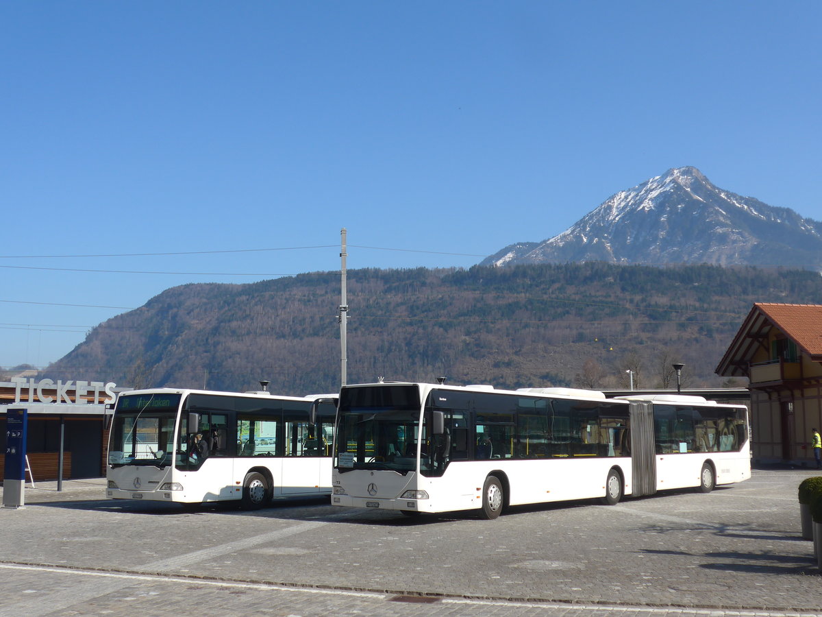 (203'041) - Welti-Furrer, Bassersdorf - Nr. 73/ZH 712'673 - Mercedes (ex Nr. 97) am 23. Mrz 2019 beim Bahnhof Alpnachstad